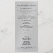 Groothertogin Zilveren Scroll Trouwprogramma Programma (Achterkant)