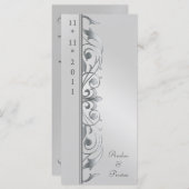 Groothertogin Zilveren Scroll Trouwprogramma Programma (Voorkant / Achterkant)