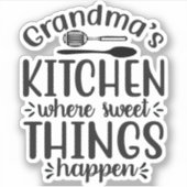Grootkeuken, waar zoete dingen gebeuren sticker (Voorkant)