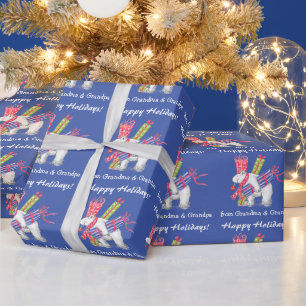 Grootkind met kerst Beer Cadeaupapier