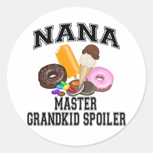 Grootkind Spoiler Nana Ronde Sticker (Voorkant)