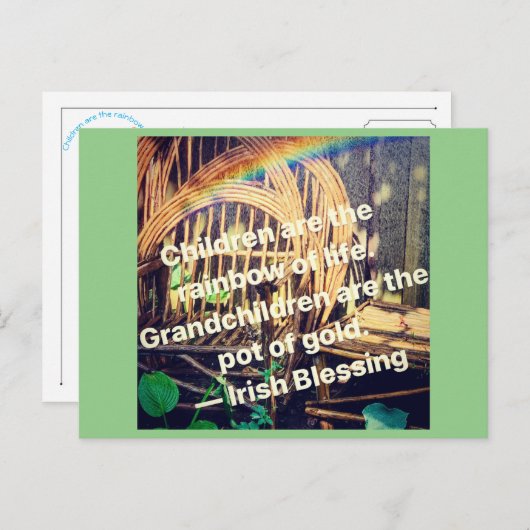 Grootkinderen, de pot goud in het leven. Briefkaar Briefkaart (Voorkant / Achterkant)