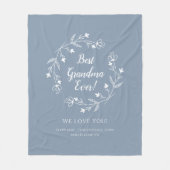 Grootkinderen Dusty Blue Fleece Deken (Voorkant)