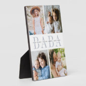 Grootkinderen Foto collage van aangepast "Baba" Fotoplaat (Zijkant)