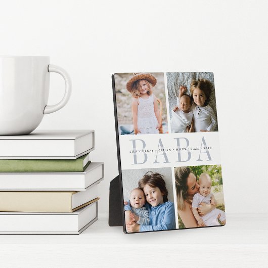 Grootkinderen Foto collage van aangepast "Baba" Fotoplaat
