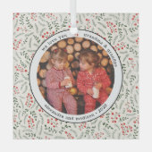 Grootkinderen Foto Glass Glas Ornament (Voorkant)