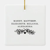 Grootkinderen Gift for Grandouders Photo Collage Keramisch Ornament (Achterkant)