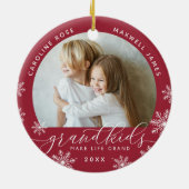 Grootkinderen maken grote foto van het leven keramisch ornament (Achterkant)