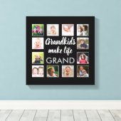 Grootkinderen maken grote prijsopgave voor het lev canvas afdruk (Insitu (Houten vloer))