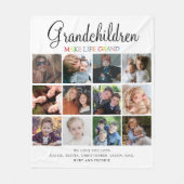 Grootkinderen maken het leven groot | Fotocollage Fleece Deken (Voorkant)