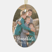 Grootkinderen maken het leven groots keramisch ornament (Links)