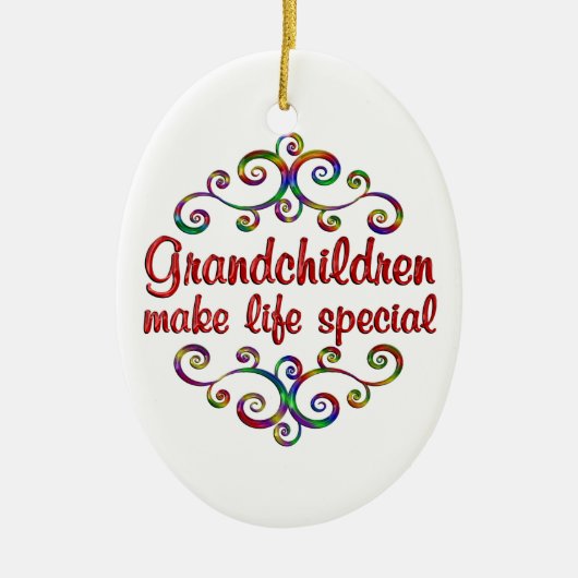Grootkinderen maken het leven speciaal keramisch ornament (Voorkant)