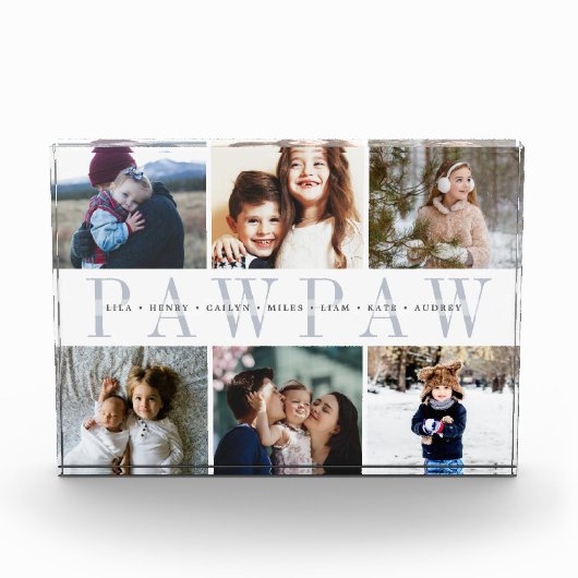 Grootkinderen met aangepaste pawpaw fotoblokken (Voorkant)