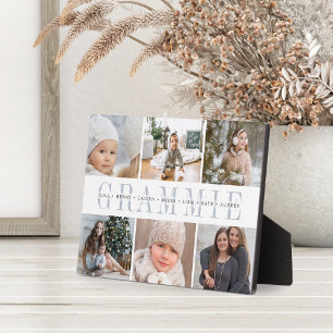 Grootkinderen Namen & fotocollage Fotoplaat