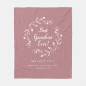 Grootkinderen roze Rose Fleece Deken (Voorkant)