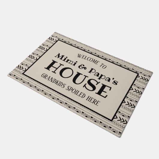 Grootkinderen van Mimi en Papa's huis hebben hier  Deurmat (Schuin)