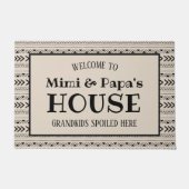Grootkinderen van Mimi en Papa's huis hebben hier  Deurmat (Voorkant)