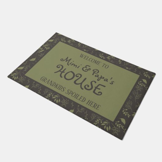 Grootkinderen van Mimi en Papa's huis hebben hier Deurmat (Schuin)
