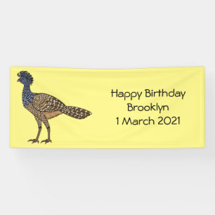 Grootkoeienvogelschilderij cartoon spandoek
