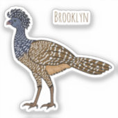 Grootkoeienvogelschilderij cartoon sticker (Voorkant)