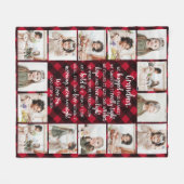 Grootma 14 Foto Collage Red Buffalo Pset Fleece Deken (Voorkant (Horizontaal))