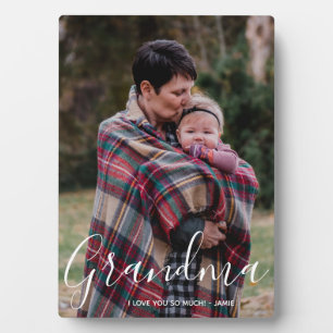 Grootma aangepast fotoscript fotoplaat