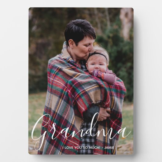 Grootma aangepast fotoscript fotoplaat (voorkant)