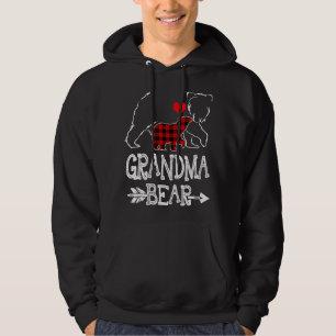 Grootma Beer Kerstmis Pajama Red Pset Buffalo Fa Hoodie