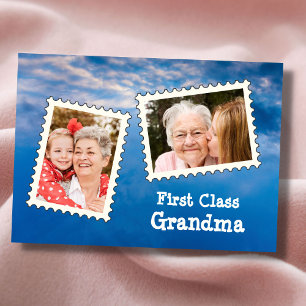 Grootma Best Grandma Custom Photo van eerste klass Kaart