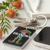 Grootma Elf Matching Family Group kerstparty Sleutelhanger (Voorkant Rechts)