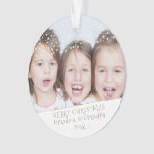 Grootma en opa kerstfoto's ornament (voorkant)