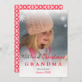 Grootma Foto Snowflake Holiday (Voorkant / Achterkant)