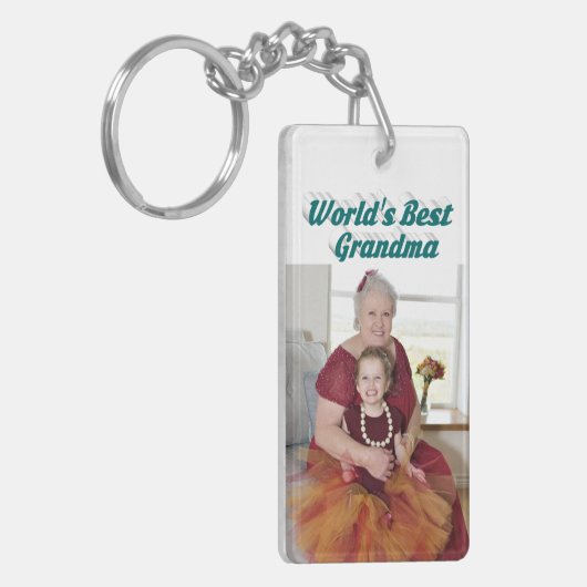 Grootma Fotogroene tekst Moederdag Sleutelhanger (Voorkant Links)