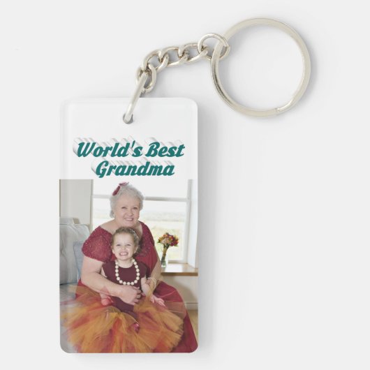 Grootma Fotogroene tekst Moederdag Sleutelhanger (achterkant)