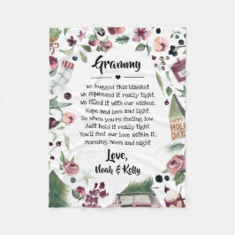 Grootma Grammy Nana voor Kerstmis, kleinkinderen Fleece Deken