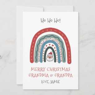Grootma Grandpa Kerstmis Flat Holiday Card Feestdagenkaart