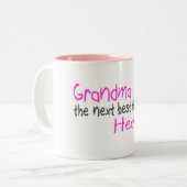 Grootma, het volgende beste ding om de hemel te ho tweekleurige koffiemok (Voorkant links)