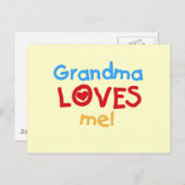 Grootma houdt van me T-shirts en cadeautjes Briefkaart (Voorkant / Achterkant)