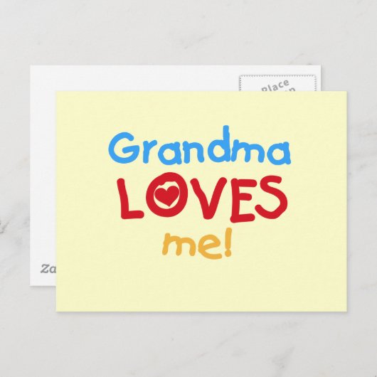 Grootma houdt van me T-shirts en cadeautjes Briefkaart (Voorkant / Achterkant)