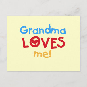 Grootma houdt van me T-shirts en cadeautjes Briefkaart