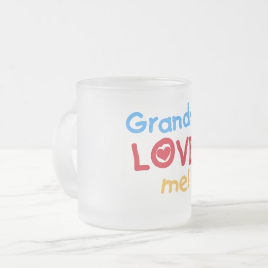 Grootma houdt van me T-shirts en cadeautjes Matglas Koffiemok (Voorkant links)