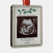 Grootma Kerstmis Zwangerschap Ultrasound Holiday Metalen Ornament (Rechts)