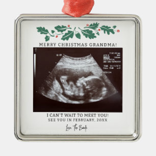 Grootma Kerstmis Zwangerschap Ultrasound Holiday Metalen Ornament