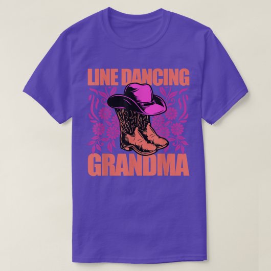 Grootma Line Dancing Quote Dancer Pun Tet Design T-shirt (Design voorkant)