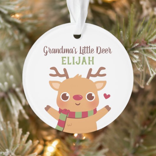 Grootma Little Deer, persoonlijk kerstfeest Ornament (Boom)