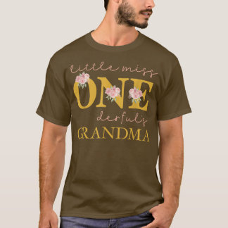 Grootma Little Miss Onederful Birthday Party 1 Yea T-shirt