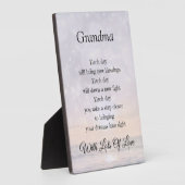 Grootma Love and Enmoediger Poem design gift Fotoplaat (Zijkant)