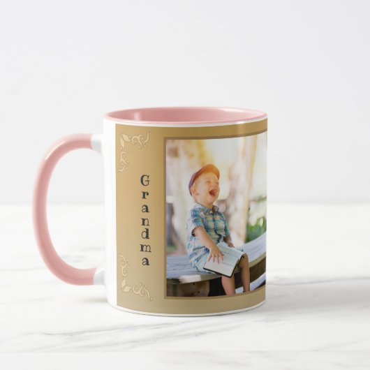 Grootma Love You Rustige Text Photo Template Mok (Links)