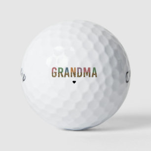 Grootma multicolor cheetah leopard typografie Gift Golfballen