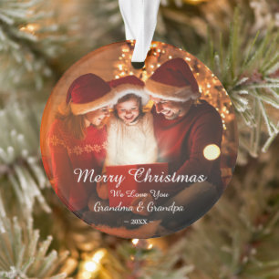 Grootma opa Foto van de kerstliefde Ornament